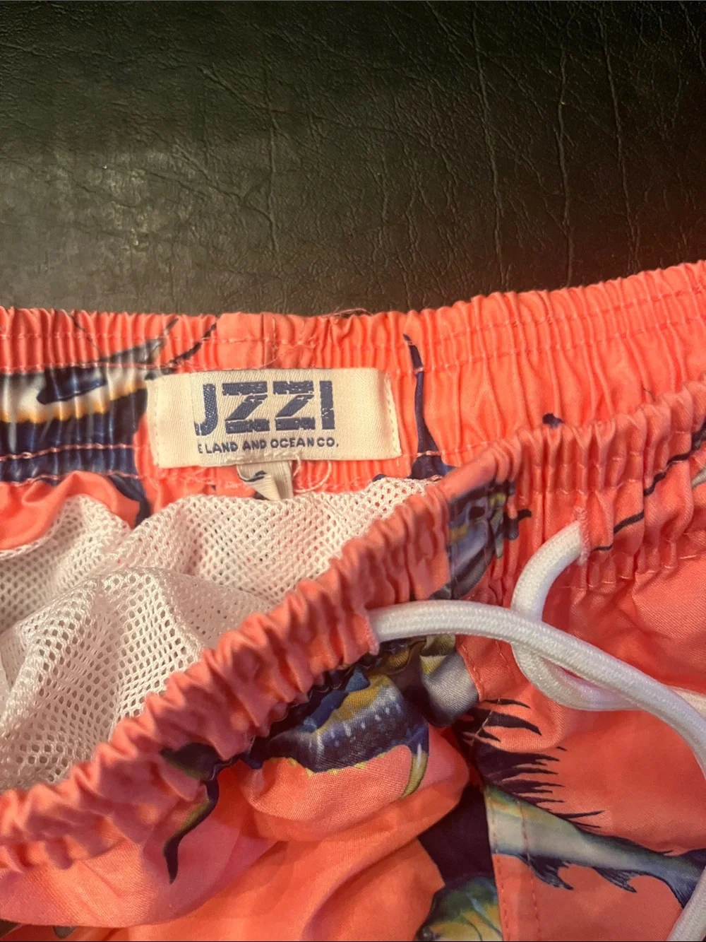 Men's Coral Fish-Print Swim Trunks